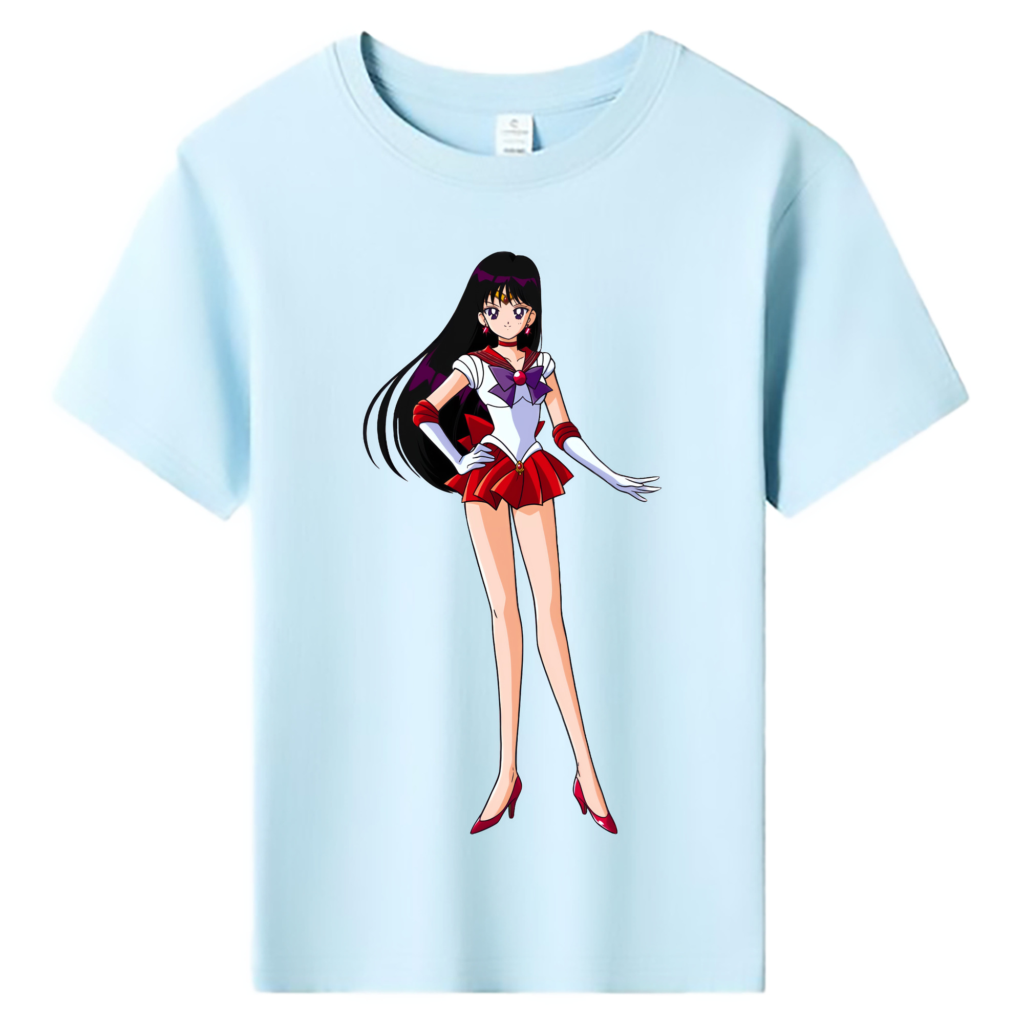 （画像用） 美少女戦士セーラームーン 火野レイ ひの レイ Sailor Moon Hino Rei （セーラーマーズ,Sailor Mars） 綿100％キッズTシャツ（フロントプリント）